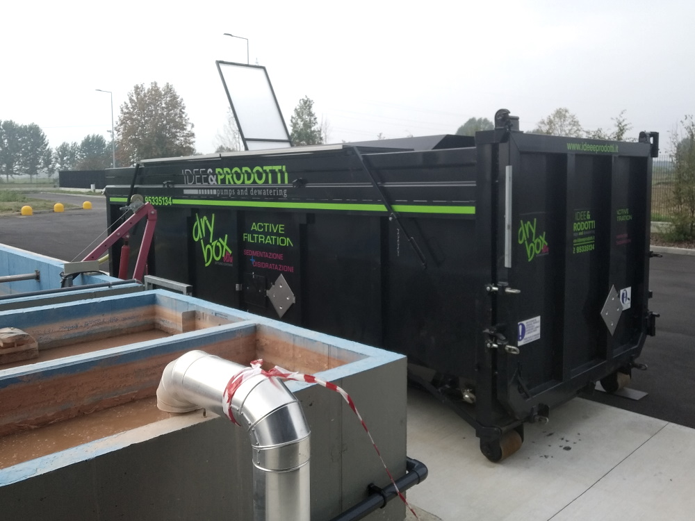 Disidratazione 1 1 DRYBOX installazione azienda chimica Impianto mobile disidratazione fanghi