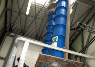 filtropressa per fanghi 5-STRIZbox installazione 2 colonne da 4 metri