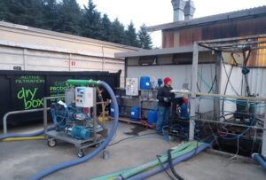 pulizia vasca equalizzazione industriale interrata 